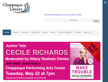 Tablet Screenshot of chappaqualibrary.org